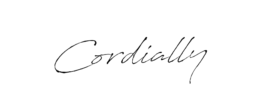 Cordially stylish signature style. Best Handwritten Sign (Antro_Vectra) for my name. Handwritten Signature Collection Ideas for my name Cordially. Cordially signature style 6 images and pictures png