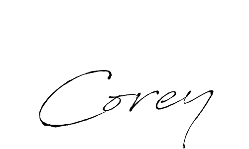 Design your own signature with our free online signature maker. With this signature software, you can create a handwritten (Antro_Vectra) signature for name Corey. Corey signature style 6 images and pictures png