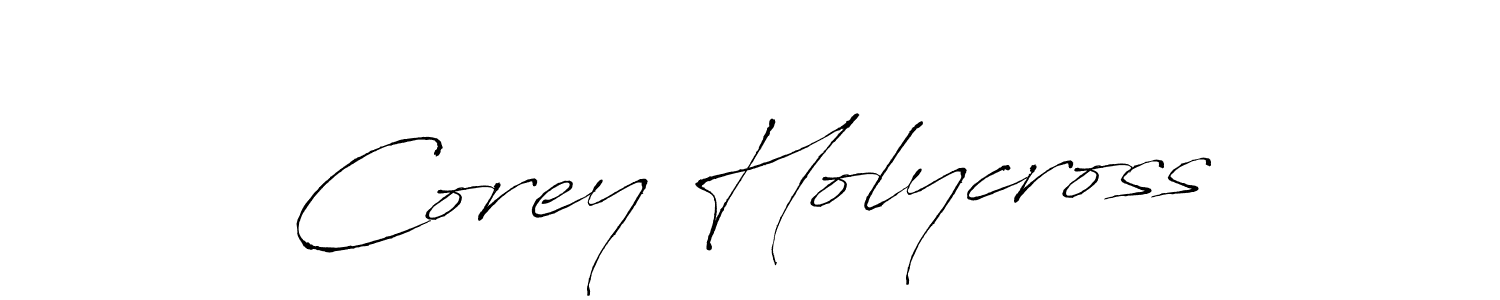 Make a beautiful signature design for name Corey Holycross. With this signature (Antro_Vectra) style, you can create a handwritten signature for free. Corey Holycross signature style 6 images and pictures png