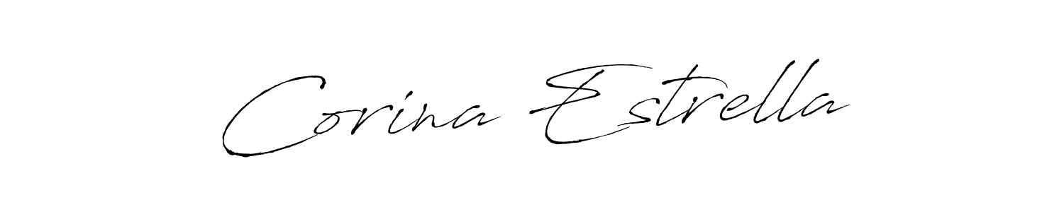 You should practise on your own different ways (Antro_Vectra) to write your name (Corina Estrella) in signature. don't let someone else do it for you. Corina Estrella signature style 6 images and pictures png