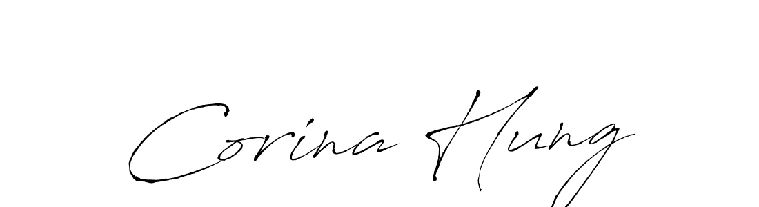 You should practise on your own different ways (Antro_Vectra) to write your name (Corina Hung) in signature. don't let someone else do it for you. Corina Hung signature style 6 images and pictures png