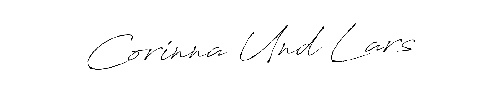 Create a beautiful signature design for name Corinna Und Lars. With this signature (Antro_Vectra) fonts, you can make a handwritten signature for free. Corinna Und Lars signature style 6 images and pictures png