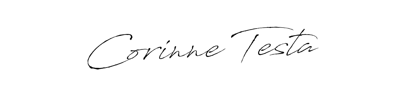 Corinne Testa stylish signature style. Best Handwritten Sign (Antro_Vectra) for my name. Handwritten Signature Collection Ideas for my name Corinne Testa. Corinne Testa signature style 6 images and pictures png