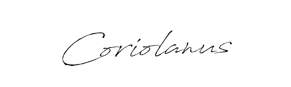Make a beautiful signature design for name Coriolanus. With this signature (Antro_Vectra) style, you can create a handwritten signature for free. Coriolanus signature style 6 images and pictures png