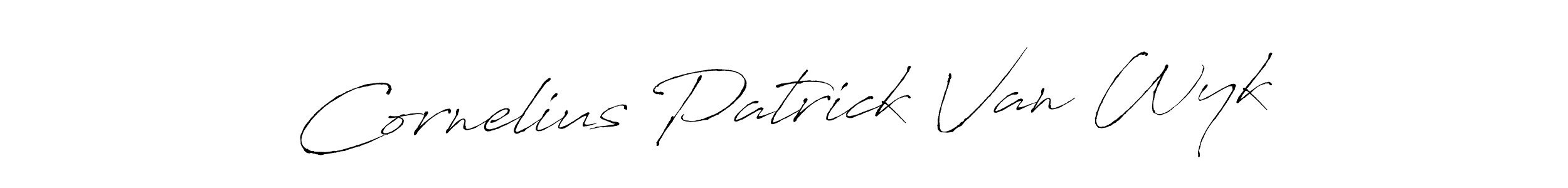 You should practise on your own different ways (Antro_Vectra) to write your name (Cornelius Patrick Van Wyk) in signature. don't let someone else do it for you. Cornelius Patrick Van Wyk signature style 6 images and pictures png