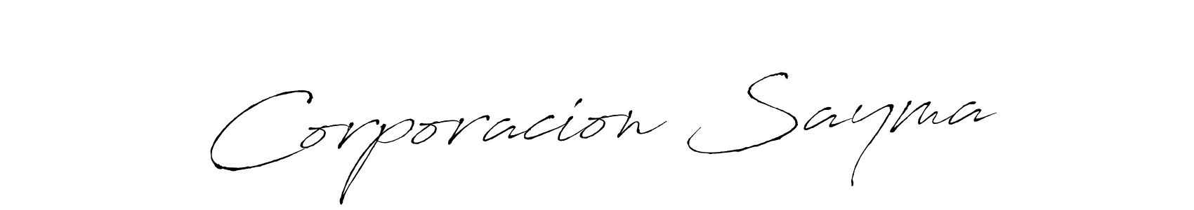 Make a beautiful signature design for name Corporacion Sayma. Use this online signature maker to create a handwritten signature for free. Corporacion Sayma signature style 6 images and pictures png