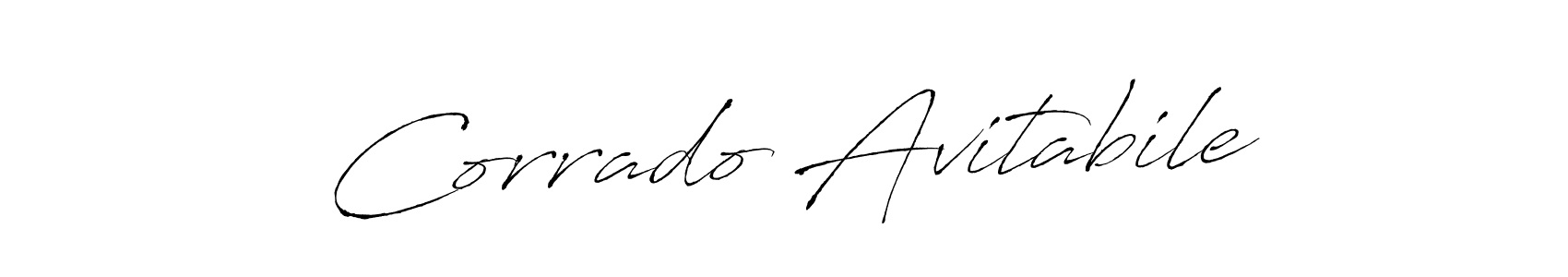 Create a beautiful signature design for name Corrado Avitabile. With this signature (Antro_Vectra) fonts, you can make a handwritten signature for free. Corrado Avitabile signature style 6 images and pictures png
