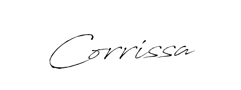 Antro_Vectra is a professional signature style that is perfect for those who want to add a touch of class to their signature. It is also a great choice for those who want to make their signature more unique. Get Corrissa name to fancy signature for free. Corrissa signature style 6 images and pictures png