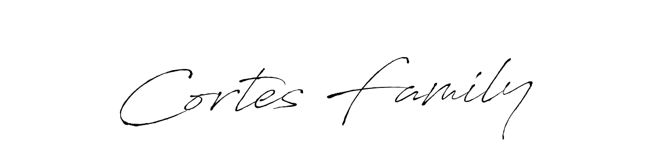 How to make Cortes Family name signature. Use Antro_Vectra style for creating short signs online. This is the latest handwritten sign. Cortes Family signature style 6 images and pictures png