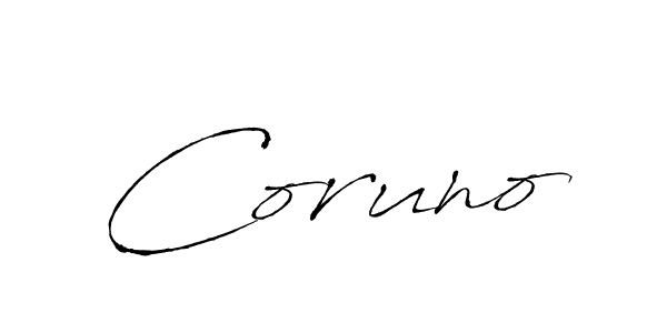 How to make Coruno signature? Antro_Vectra is a professional autograph style. Create handwritten signature for Coruno name. Coruno signature style 6 images and pictures png