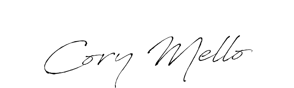 Similarly Antro_Vectra is the best handwritten signature design. Signature creator online .You can use it as an online autograph creator for name Cory Mello. Cory Mello signature style 6 images and pictures png