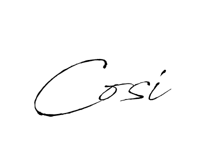 Antro_Vectra is a professional signature style that is perfect for those who want to add a touch of class to their signature. It is also a great choice for those who want to make their signature more unique. Get Cosi name to fancy signature for free. Cosi signature style 6 images and pictures png