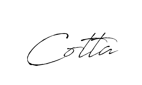 Use a signature maker to create a handwritten signature online. With this signature software, you can design (Antro_Vectra) your own signature for name Cotta. Cotta signature style 6 images and pictures png