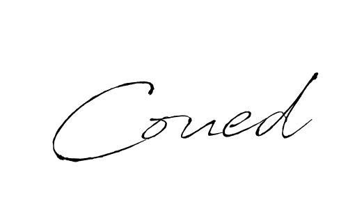 Create a beautiful signature design for name Coued. With this signature (Antro_Vectra) fonts, you can make a handwritten signature for free. Coued signature style 6 images and pictures png
