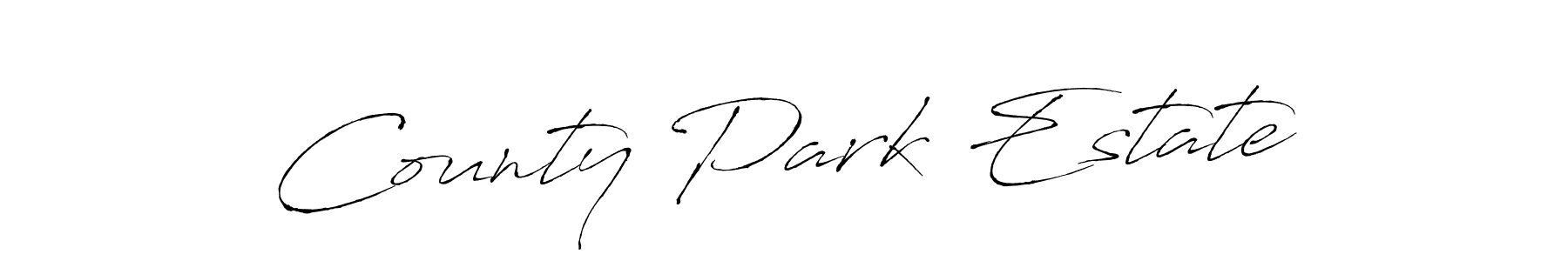 Create a beautiful signature design for name County Park Estate. With this signature (Antro_Vectra) fonts, you can make a handwritten signature for free. County Park Estate signature style 6 images and pictures png