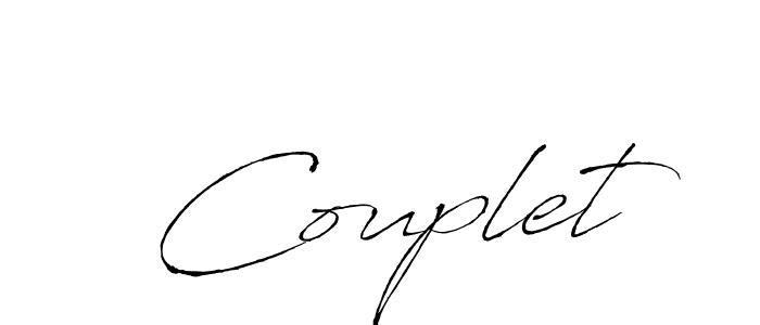 Design your own signature with our free online signature maker. With this signature software, you can create a handwritten (Antro_Vectra) signature for name Couplet. Couplet signature style 6 images and pictures png