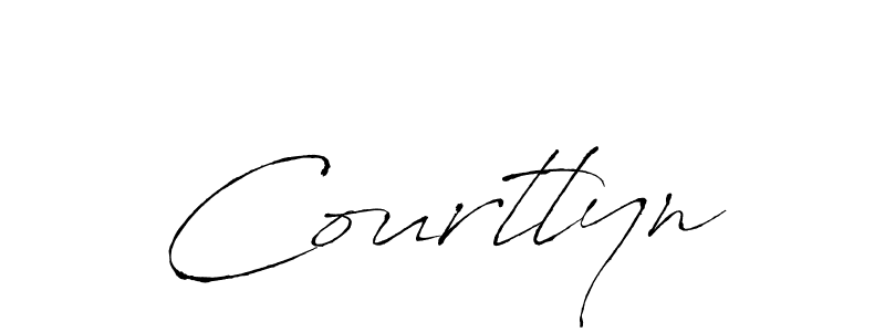 Make a beautiful signature design for name Courtlyn. With this signature (Antro_Vectra) style, you can create a handwritten signature for free. Courtlyn signature style 6 images and pictures png