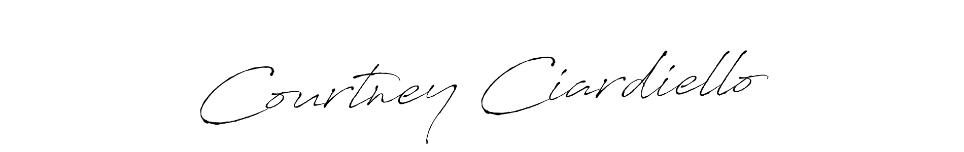 How to make Courtney Ciardiello name signature. Use Antro_Vectra style for creating short signs online. This is the latest handwritten sign. Courtney Ciardiello signature style 6 images and pictures png