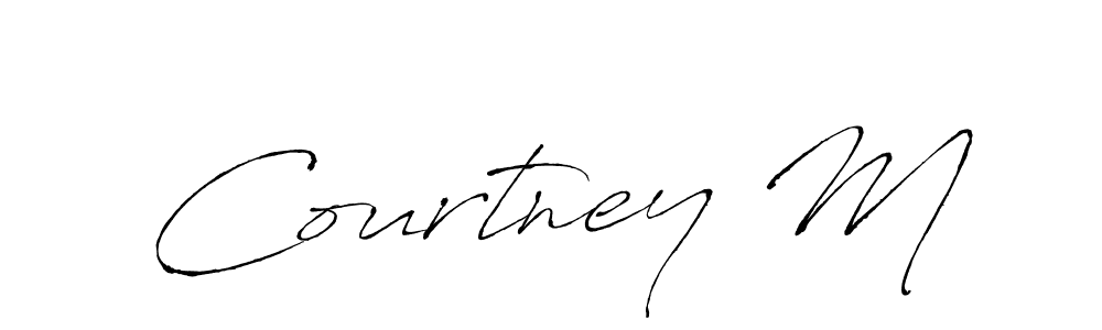 How to make Courtney M name signature. Use Antro_Vectra style for creating short signs online. This is the latest handwritten sign. Courtney M signature style 6 images and pictures png