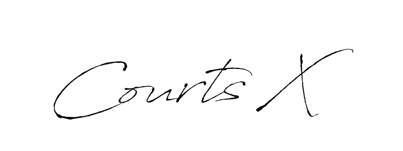 How to Draw Courts X signature style? Antro_Vectra is a latest design signature styles for name Courts X. Courts X signature style 6 images and pictures png