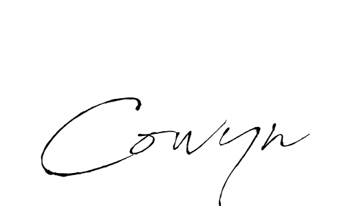 Antro_Vectra is a professional signature style that is perfect for those who want to add a touch of class to their signature. It is also a great choice for those who want to make their signature more unique. Get Cowyn name to fancy signature for free. Cowyn signature style 6 images and pictures png