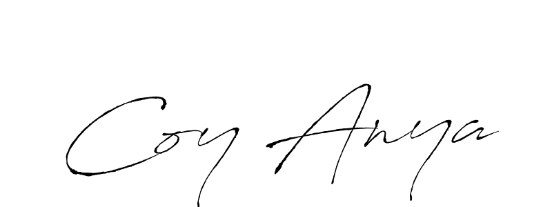 How to make Coy Anya signature? Antro_Vectra is a professional autograph style. Create handwritten signature for Coy Anya name. Coy Anya signature style 6 images and pictures png