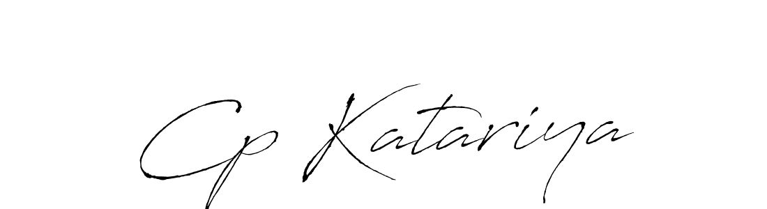 Make a beautiful signature design for name Cp Katariya. With this signature (Antro_Vectra) style, you can create a handwritten signature for free. Cp Katariya signature style 6 images and pictures png