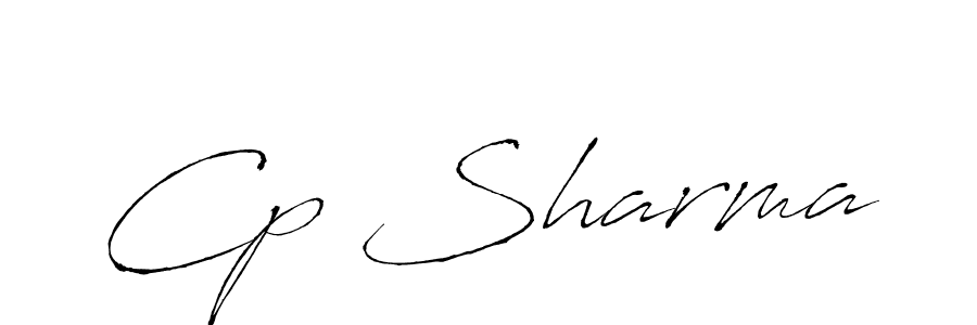 Design your own signature with our free online signature maker. With this signature software, you can create a handwritten (Antro_Vectra) signature for name Cp Sharma. Cp Sharma signature style 6 images and pictures png