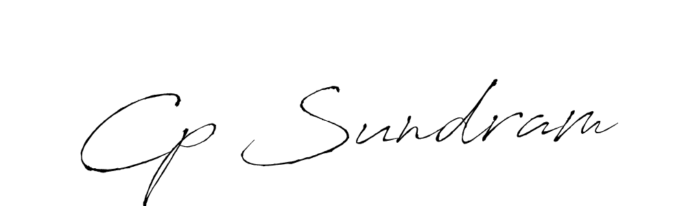 Similarly Antro_Vectra is the best handwritten signature design. Signature creator online .You can use it as an online autograph creator for name Cp Sundram. Cp Sundram signature style 6 images and pictures png