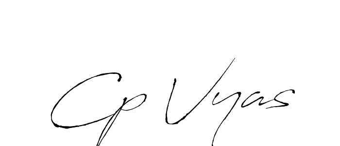 You should practise on your own different ways (Antro_Vectra) to write your name (Cp Vyas) in signature. don't let someone else do it for you. Cp Vyas signature style 6 images and pictures png