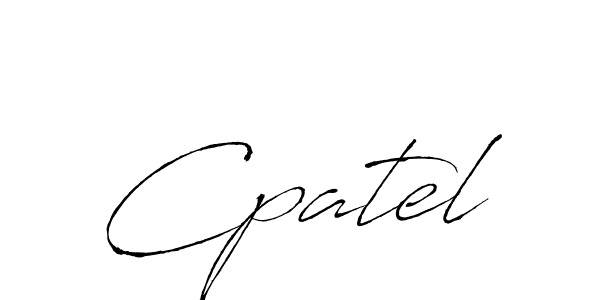 Cpatel stylish signature style. Best Handwritten Sign (Antro_Vectra) for my name. Handwritten Signature Collection Ideas for my name Cpatel. Cpatel signature style 6 images and pictures png