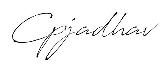 Achieve flawless digital penmanship with Cpjadhav name in Antro_Vectra font. The perfect tool for creating online signatures. Cpjadhav signature style 6 images and pictures png