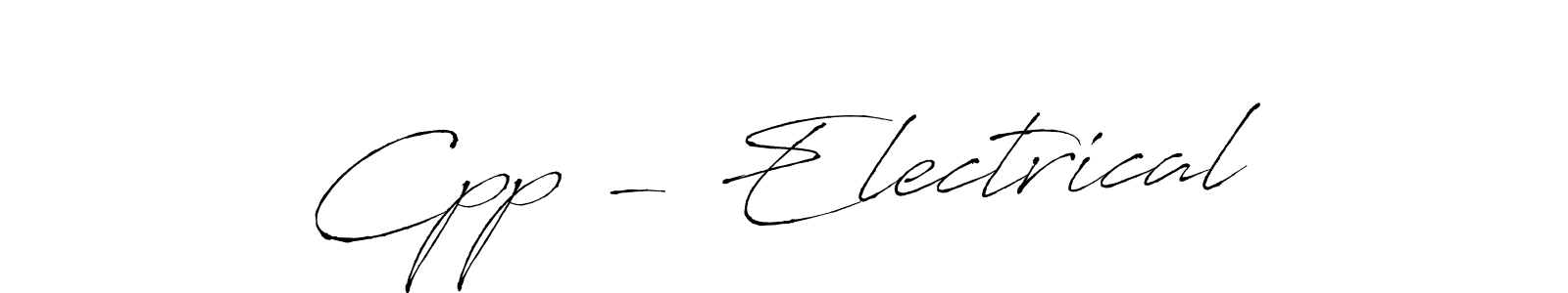 Make a beautiful signature design for name Cpp - Electrical. With this signature (Antro_Vectra) style, you can create a handwritten signature for free. Cpp - Electrical signature style 6 images and pictures png