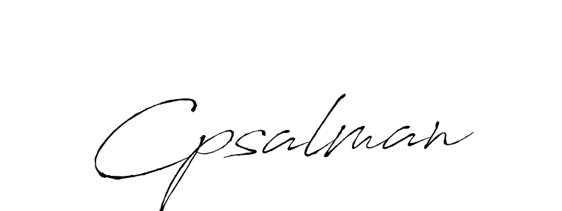 Make a beautiful signature design for name Cpsalman. With this signature (Antro_Vectra) style, you can create a handwritten signature for free. Cpsalman signature style 6 images and pictures png