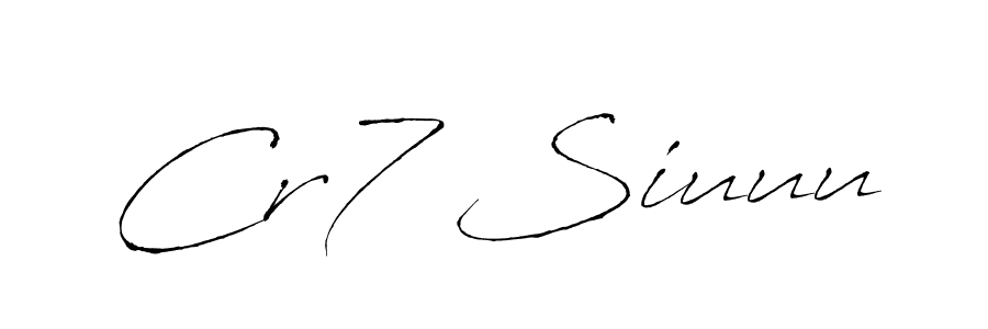 Cr7 Siuuu stylish signature style. Best Handwritten Sign (Antro_Vectra) for my name. Handwritten Signature Collection Ideas for my name Cr7 Siuuu. Cr7 Siuuu signature style 6 images and pictures png