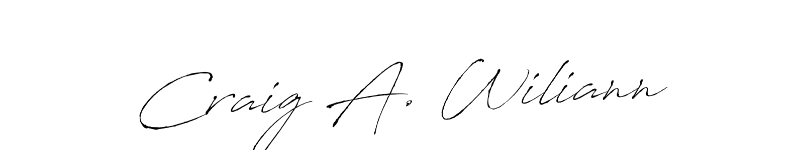 Make a beautiful signature design for name Craig A. Wiliann. With this signature (Antro_Vectra) style, you can create a handwritten signature for free. Craig A. Wiliann signature style 6 images and pictures png