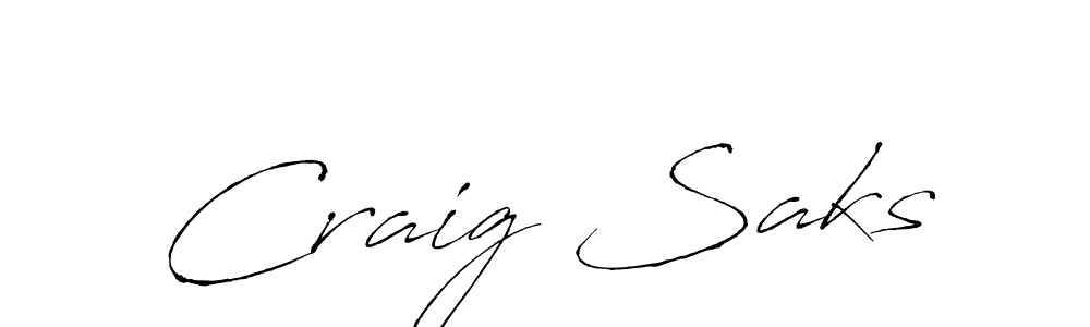 Make a beautiful signature design for name Craig Saks. With this signature (Antro_Vectra) style, you can create a handwritten signature for free. Craig Saks signature style 6 images and pictures png