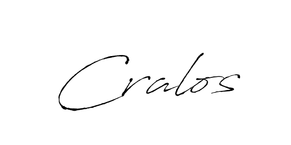 Design your own signature with our free online signature maker. With this signature software, you can create a handwritten (Antro_Vectra) signature for name Cralos. Cralos signature style 6 images and pictures png