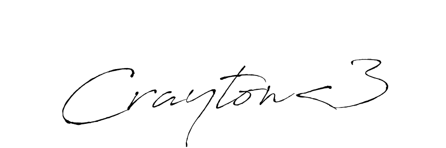 Crayton<3 stylish signature style. Best Handwritten Sign (Antro_Vectra) for my name. Handwritten Signature Collection Ideas for my name Crayton<3. Crayton<3 signature style 6 images and pictures png