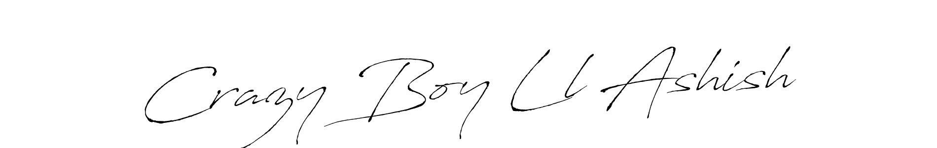 Crazy Boy Ll Ashish stylish signature style. Best Handwritten Sign (Antro_Vectra) for my name. Handwritten Signature Collection Ideas for my name Crazy Boy Ll Ashish. Crazy Boy Ll Ashish signature style 6 images and pictures png