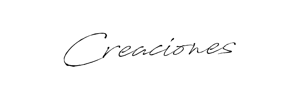 Creaciones stylish signature style. Best Handwritten Sign (Antro_Vectra) for my name. Handwritten Signature Collection Ideas for my name Creaciones. Creaciones signature style 6 images and pictures png