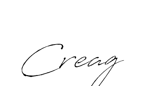 The best way (Antro_Vectra) to make a short signature is to pick only two or three words in your name. The name Creag include a total of six letters. For converting this name. Creag signature style 6 images and pictures png