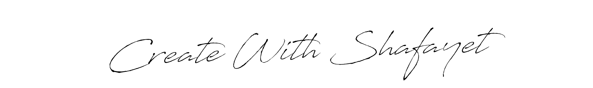 How to make Create With Shafayet signature? Antro_Vectra is a professional autograph style. Create handwritten signature for Create With Shafayet name. Create With Shafayet signature style 6 images and pictures png