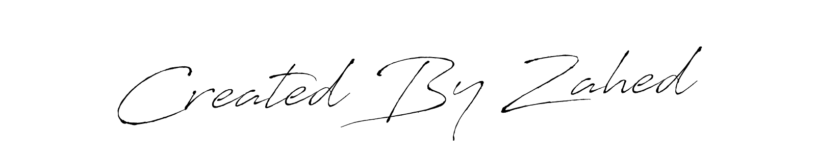 Design your own signature with our free online signature maker. With this signature software, you can create a handwritten (Antro_Vectra) signature for name Created By Zahed. Created By Zahed signature style 6 images and pictures png