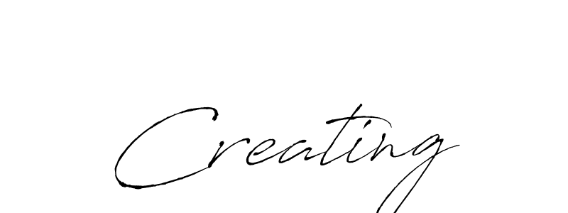 Create a beautiful signature design for name Creating. With this signature (Antro_Vectra) fonts, you can make a handwritten signature for free. Creating signature style 6 images and pictures png