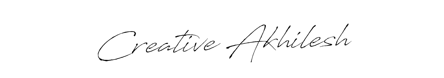 Make a beautiful signature design for name Creative Akhilesh. With this signature (Antro_Vectra) style, you can create a handwritten signature for free. Creative Akhilesh signature style 6 images and pictures png