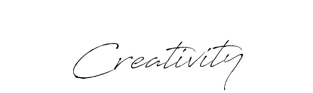 How to make Creativity signature? Antro_Vectra is a professional autograph style. Create handwritten signature for Creativity name. Creativity signature style 6 images and pictures png
