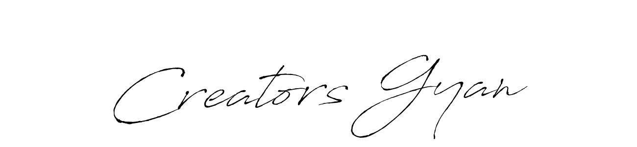 Creators Gyan stylish signature style. Best Handwritten Sign (Antro_Vectra) for my name. Handwritten Signature Collection Ideas for my name Creators Gyan. Creators Gyan signature style 6 images and pictures png