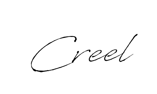 Create a beautiful signature design for name Creel. With this signature (Antro_Vectra) fonts, you can make a handwritten signature for free. Creel signature style 6 images and pictures png