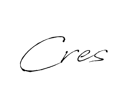 Create a beautiful signature design for name Cres. With this signature (Antro_Vectra) fonts, you can make a handwritten signature for free. Cres signature style 6 images and pictures png